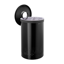 BRABANTIA - MATT BLACK PLASTİK KAPAKLI ÇAMAŞIR SEPETİ 60L